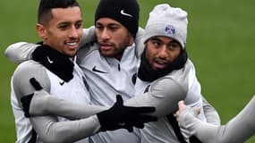 Marquinhos, Neymar et Lucas (PSG)