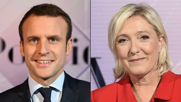 Emmanuel macron et Marine Le Pen. 