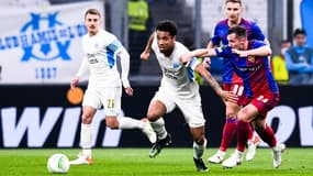 Boubacar Kamara lors de OM-Bâle en Conference League, le 10 mars 2022