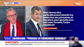 Manifestations contre le RN: Gérald Darmanin appelle les forces de l'ordre à agir avec "tact mais fermeté"