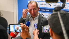 John Textor en zone mixte après le report d'OM-OL, 29 octobre 2023