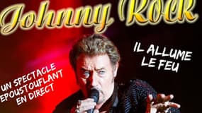 Affiche d'un concert de Johnny Rock, qui se présente comme "le sosie officiel" de Johnny Hallyday.