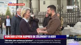 Guerre en Ukraine: les images d'Ursula von der Leyen auprès de Volodymyr Zelensky à Kiev