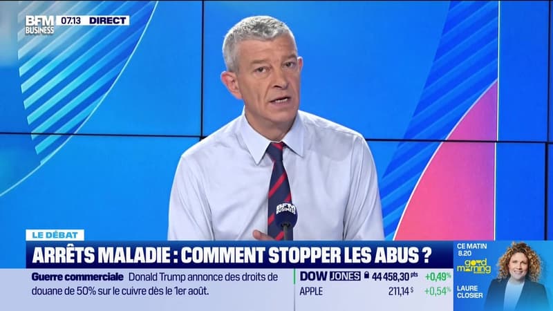 Nicolas Doze face à Jean-Marc Daniel : Arrêts maladie, comment stopper les abus ? - 10/07