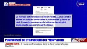 Législature 2024: l'université de Strasbourg se positionne contre le RN dans un communiqué