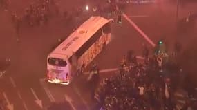 Le bus des joueurs du Real