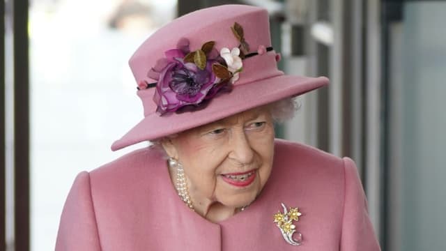 Elizabeth II à Cardiff, le 14 octobre 2021