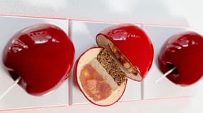 Le dessert du Meurice pour cette Saint-Valentin 2025, la Pomme d'Amour. 