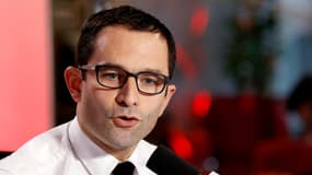 Le ministre délégué à la Consommation Benoît Hamon, en février dernier dans le studio de RMC.