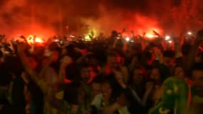 La folle ambiance à Nantes durant la finale de Coupe de France, le 7 mai 2022