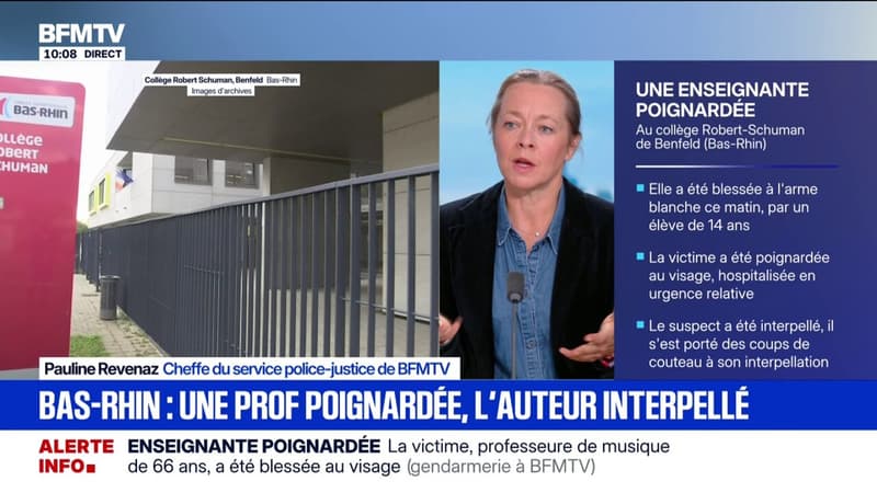 Enseignante poignardée en classe dans le Bas-Rhin: ce que l'on sait de l'agression