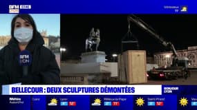 Lyon: les statues des frères Coustou ont quitté la place Bellecour