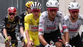 Tadej Pogacar sur la 14e étape du Tour de France, le 19 juillet 2025