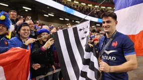 Nolann Le Garrec après la rencontre entre le pays de Galles et la France, le 10 mars 2024.
