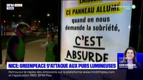 Nice: Greenpeace s'attaque aux pubs lumineuses