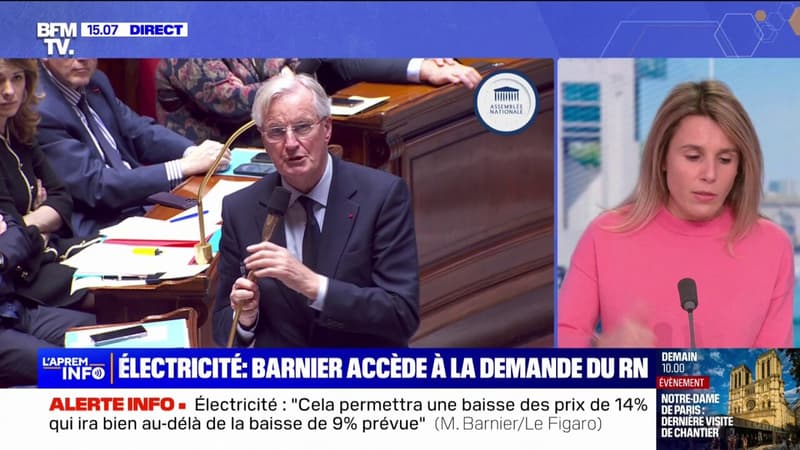 Menacé d'être censuré, Michel Barnier accède à la demande du RN de ne pas augmenter les taxes sur l'électricité