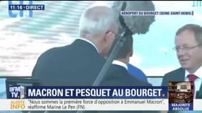 La rencontre entre Emmanuel Macron et Thomas Pesquet au salon du Bourget