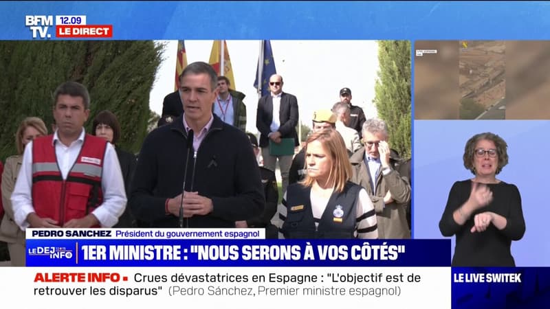 Inondations en Espagne: Pedro Sánchez appelle les habitants de la région affectée à 