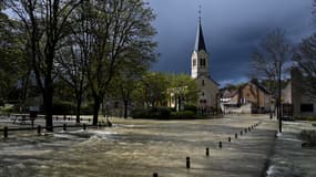 Le village de Velars-sur-Ouche (Côte-d'Or) inondé le 1er avril 2024