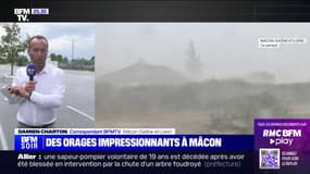 Des orages impressionnants à Mâcon emportent des panneaux du toit d'un supermarché