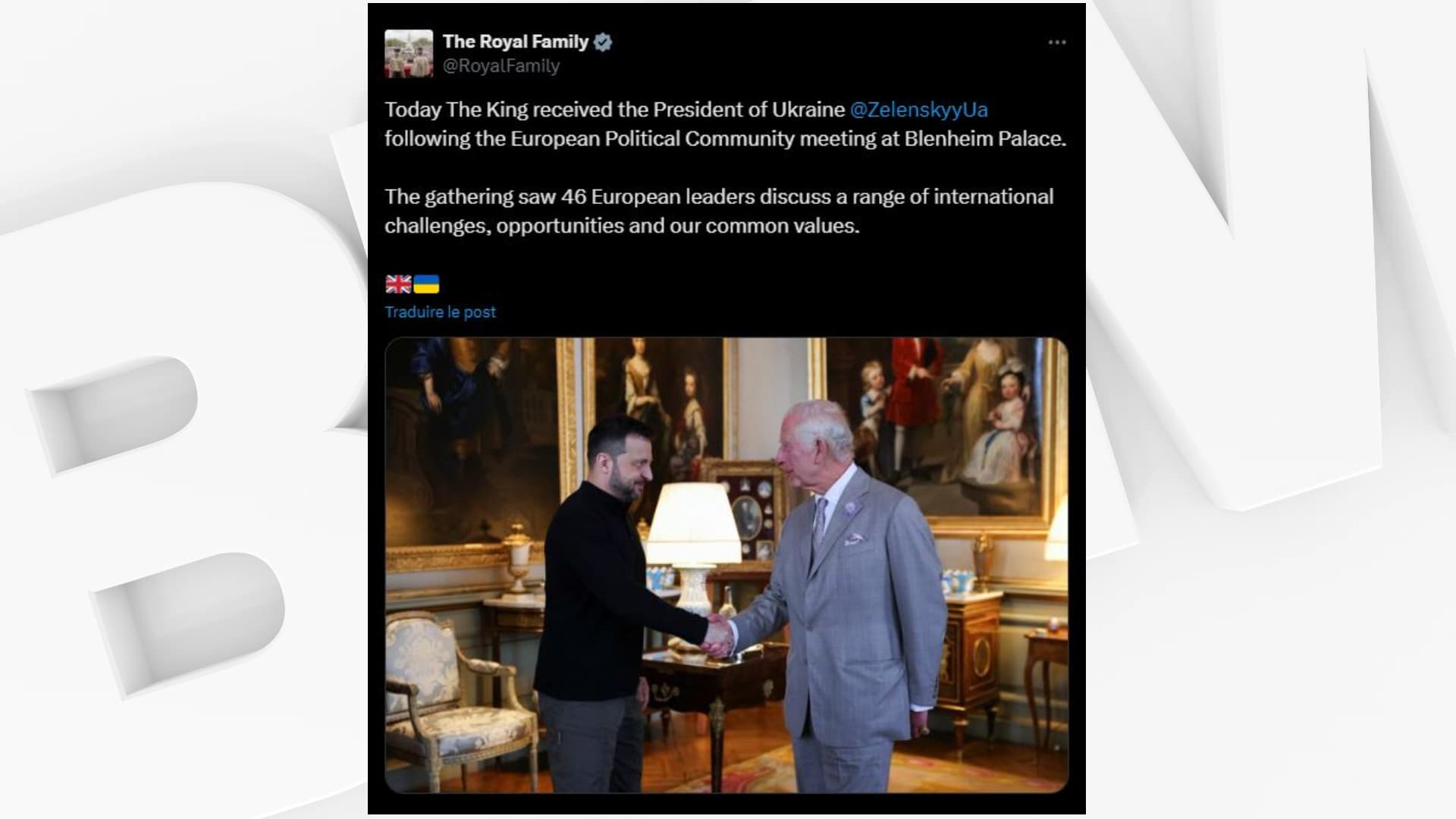 Le roi Charles III a reçu Volodymyr Zelensky au Royaume-Uni 2 Volodymyr Zelensky et Charles III au Royaume Uni le 18 juillet 2024 1906135