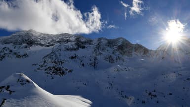 Le massif des Ecrins le 5 janvier 2018.