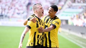 Marco Reus et Sébastien Haller sous les couleurs du Borussia Dortmund