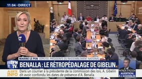 Rétropédalage d'Alain Gibelin: Marine Le Pen estime "qu'il existe des pressions qui sont effectuées sur la haute administration"