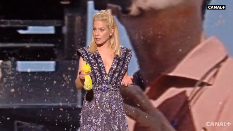 Marina Foïs pendant la cérémonie des César 2021. Marina Foïs pendant la cérémonie des César 2021.