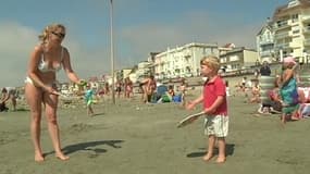 Sur la plage de Wimereux, dans le Pas-de-Calais.