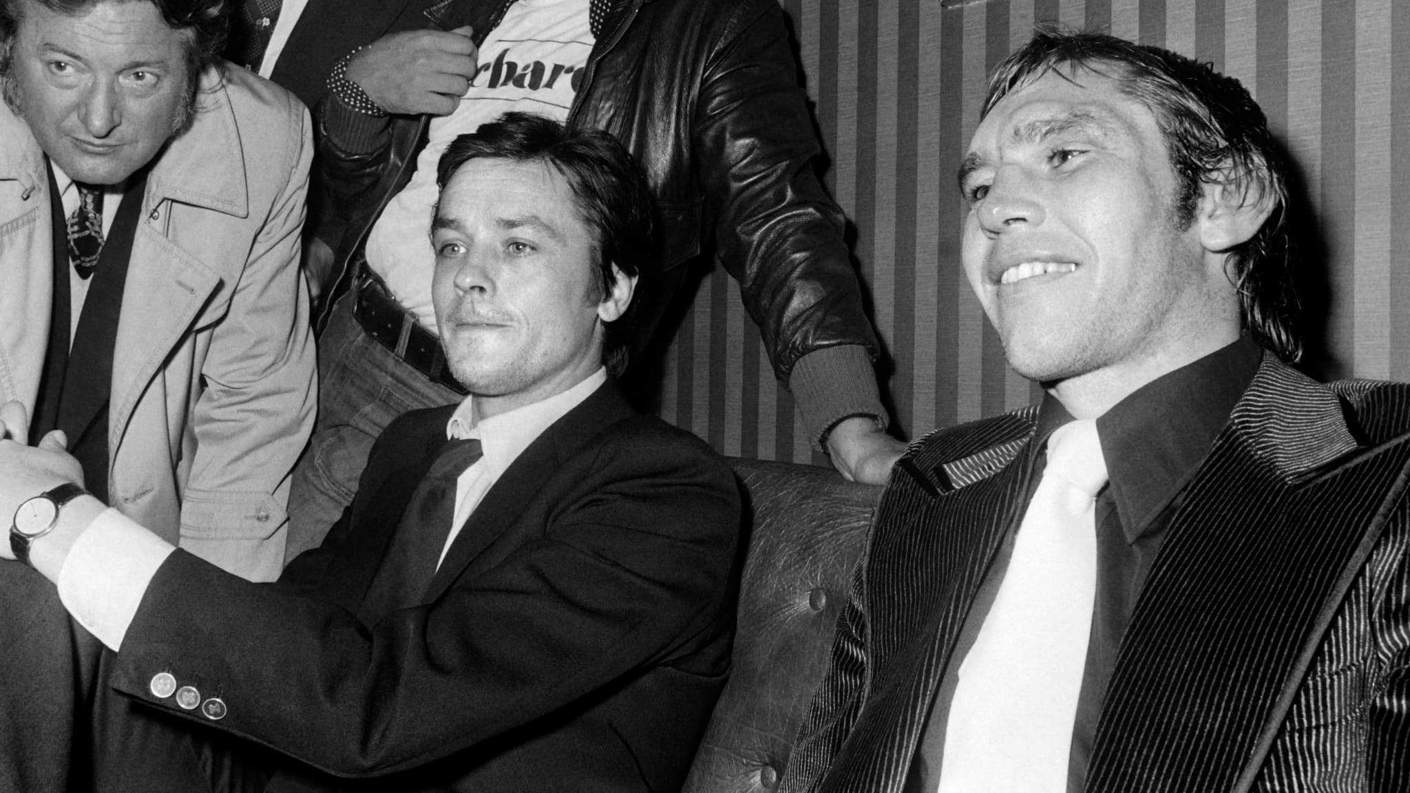 Alain Delon et Jean-Claude Bouttier en 1973 Alain Delon et Jean-Claude Bouttier en 1973