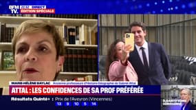 "Il n'est pas hors-sol du tout": Marie-Hélène Baylac, ancienne professeure de Gabriel Attal, à qui le ministre de l'Éducation nationale a rendu hommage lors de sa nomination, témoigne sur BFMTV