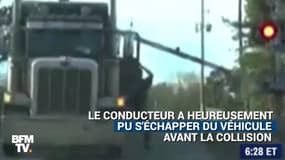 Aux États-Unis, un train pulvérise un camion sur un passage à niveau