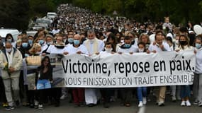 Marche blanche en mémoire de Victorine Dartois à Villefontaine (Isère), le 4 octobre 2020. (photo d'illustration)