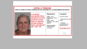 La police a lancé un appel à témoins pour retrouver cet homme
