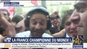Coupe du monde: c'est la folie autour de notre reporter sur les Champs-Elysées
