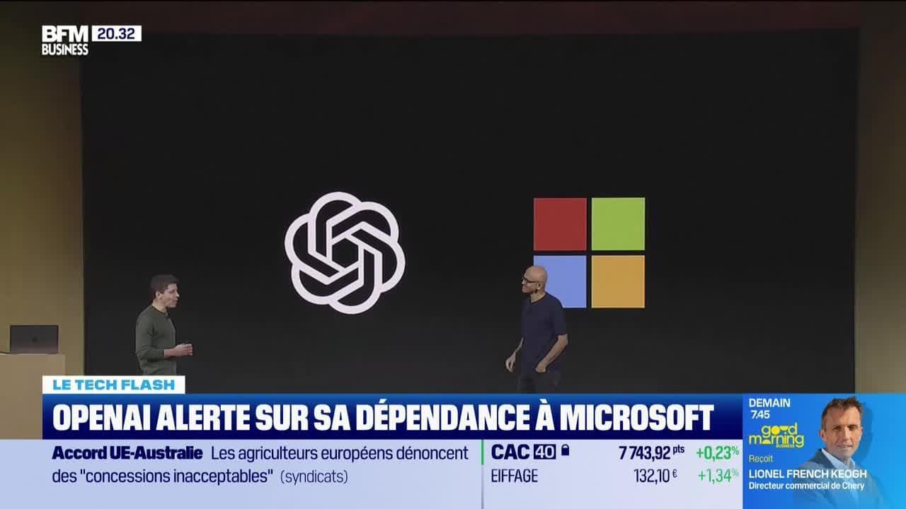 Le Tech Flash : OpenAI alerte sur sa dépendance à Microsoft, par Léa Benaim - 24/03