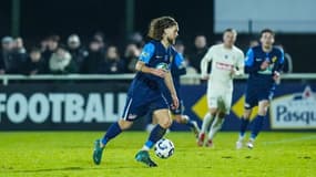 Leo Yobe lors de l'exploit réalisé par le Stade Briochin face à Nice, le 5 février 2025