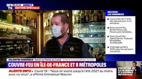 La colère d'un restaurateur parisien en apprenant la mise en place d'un couvre-feu à 21h
