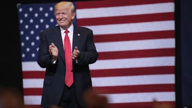 Donald Trump lors d'un meeting à Cedar Rapids dans l'Iowa, le 21 juin 2017.