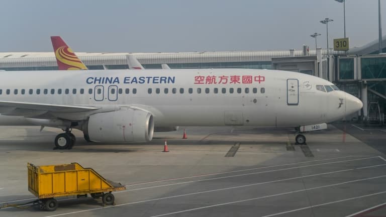 Un Boeing 737-800 de la compagnie China Easterne, le 12 février 2021 à Wuhan