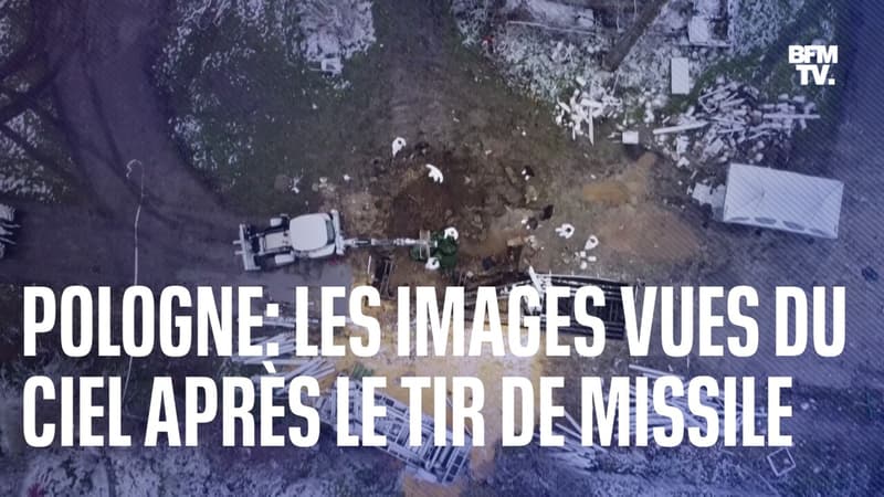 Les images aériennes du site en Pologne où s'est abattu le missile