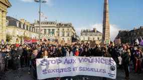 Une manifestation contre les violences faites aux femmes à Bordeaux le 27 novembre 2021.