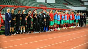 La délégation marocaine avant le match face au Soudan, le 2 septembre dernier