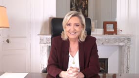 Marine Le Pen adresse ses vœux sur X, le 31 décembre 2023