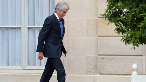 Claude Sérillon dans la cour de l'Elysée le 18 septembre 2013.