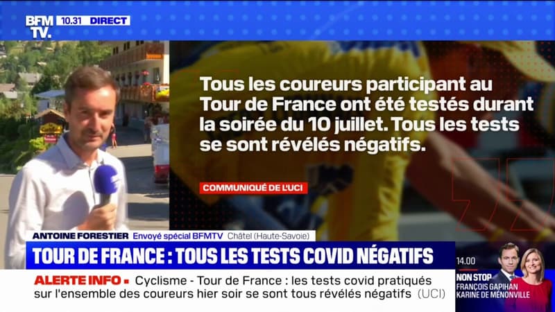 Tour de France: les tests Covid pratiqués sur l'ensemble des coureurs sont tous négatifs