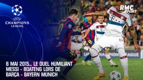 6 mai 2015... Le duel humiliant Messi - Boateng lors de Barça - Bayern Munich