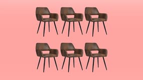 44% de réduction sur ce lot de 6 chaises, pas besoin d'attendre les soldes chez Conforama