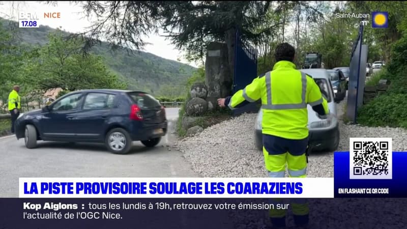 Éboulement à Coaraze: la piste provisoire soulage les habitants